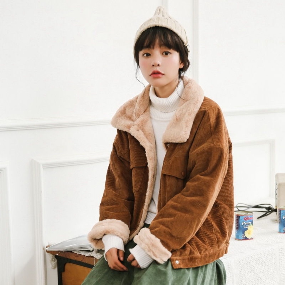 Fleece-Lined Corduroy Jacket